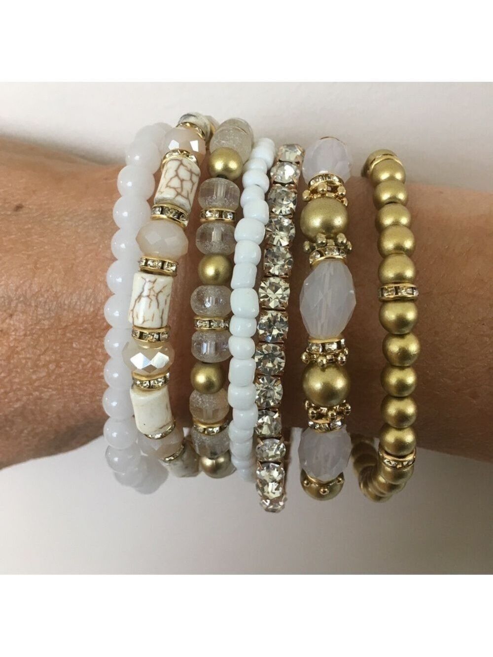 Classy Multi Bead Bracelet Set - Picture 3 of 3